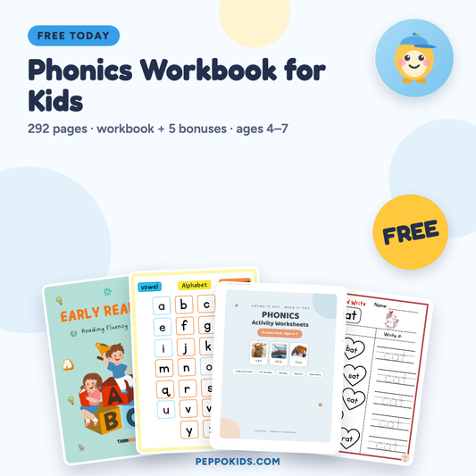 Phonics Workbook for Kids: 6 printable resources, 292 pages